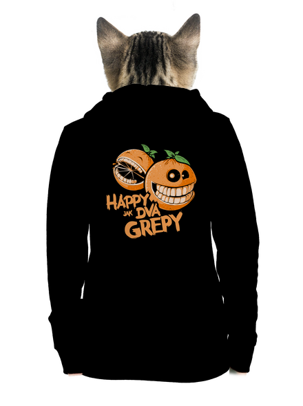 Happy grepy dámska mikina na zips Black