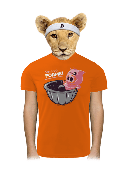 Vo forme detské športové tričko Neon Orange