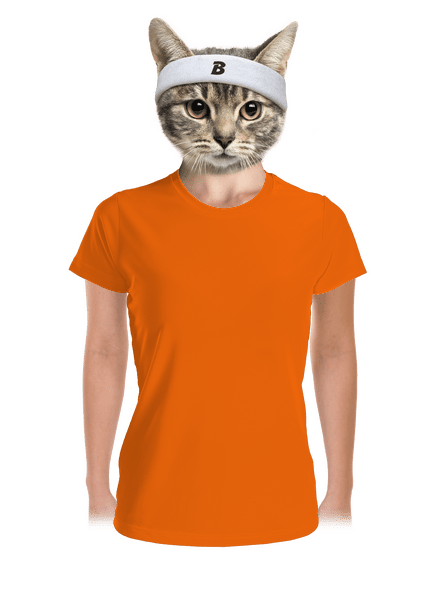 Bez potlače dámske športové tričko Neon Orange