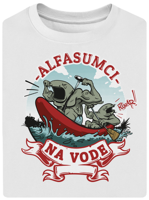 Alfasumci na vode unisex tričko oversized White