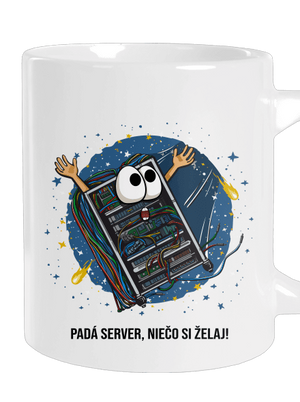Padá server veľký hrnček White