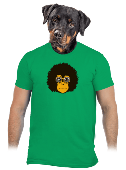 Retro opičiak pánske tričko Kelly Green