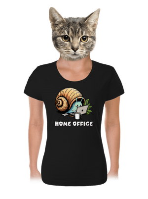 Slimákov home office dámske tričko Black