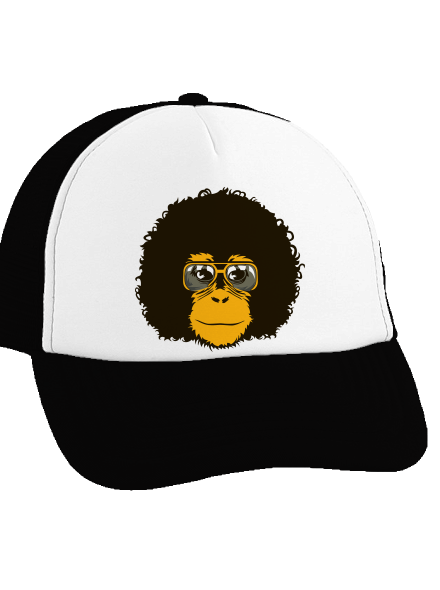 Retro opičiak šiltovka truckerka Black cap