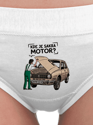 Kde je motor? dámske nohavičky White