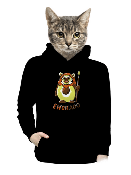 Ewokado dámska mikina klokanka Black