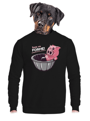 Vo forme unisex mikina bez kapucne Black