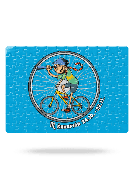 Cyklistický horoskop: Škorpión puzzle White
