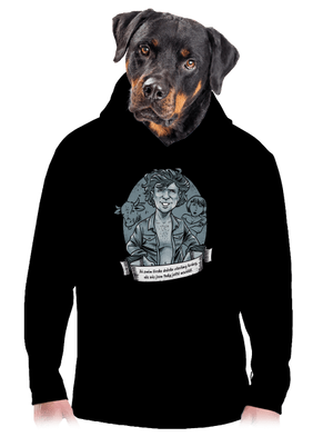 B14: Léto s kovbojem pánska mikina klokanka Black