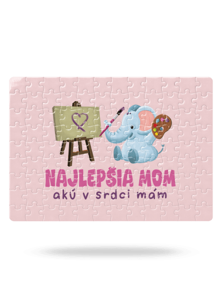 Najlepšia mom puzzle White