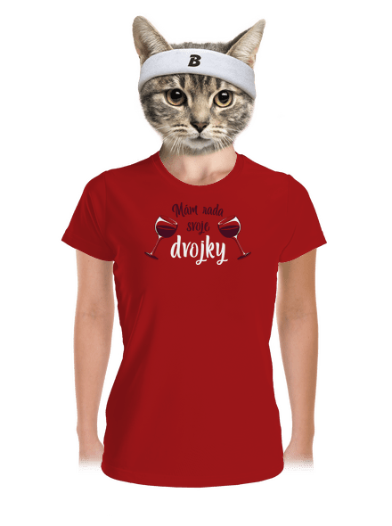 Dvojky dámske športové tričko Red Mal