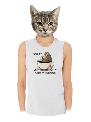 V presse dámske tielko voľné White