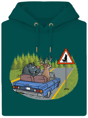 Poľovník unisex mikina premium Emerald Green