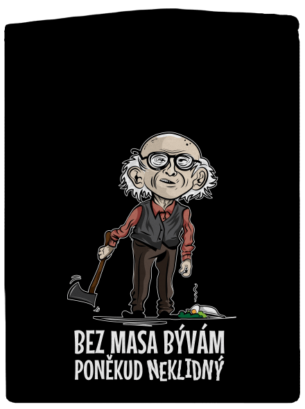 Neklidný bez masa pánska mikina na zips Black