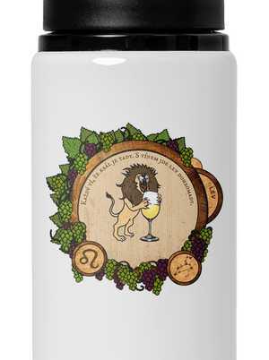 Vínny horoskop: Lev flaša na vodu White