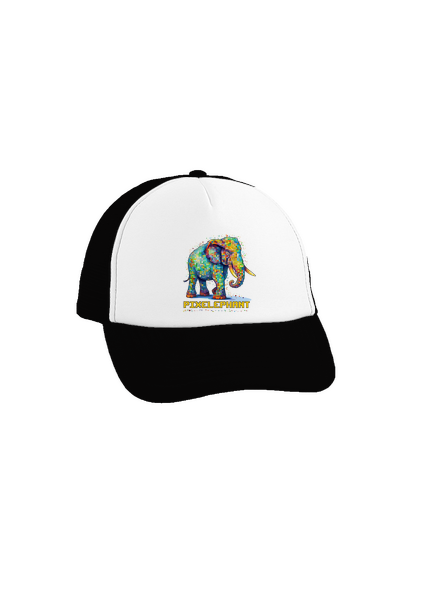 Pixelephant šiltovka truckerka Black cap