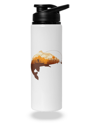 Kapitálny úlovok flaša na vodu White