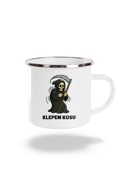 Klepem kosu plecháčik White