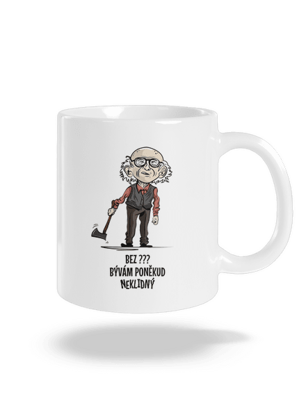 Neklidný - vlastný text klasický hrnček White