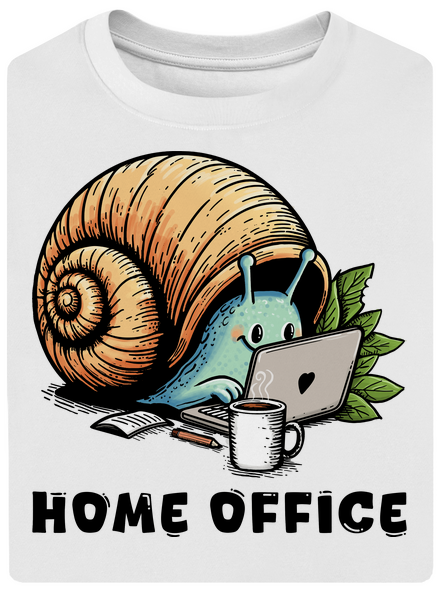 Slimákov home office unisex tričko oversized White