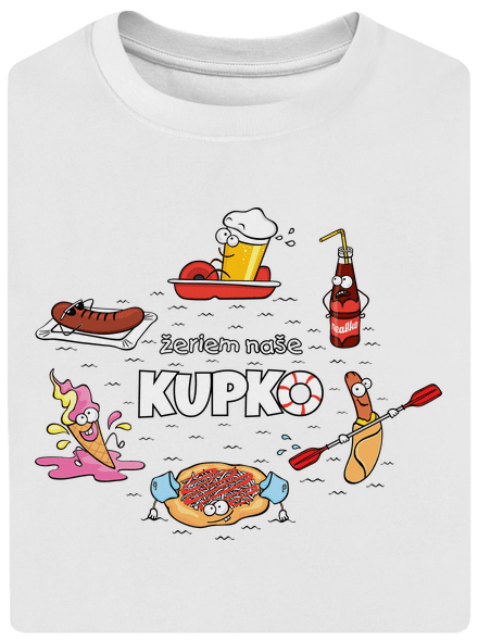 Slovenské kupko unisex tričko oversized White