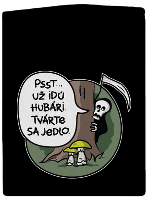 Muchotrávky zelené pánska mikina na zips Black