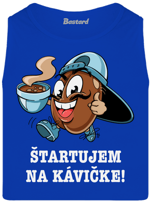 Štartujem na kávičke pánske tielko Royal Blue