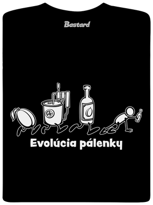 Evolúcia pálenky pánske dlhý rukáv Black