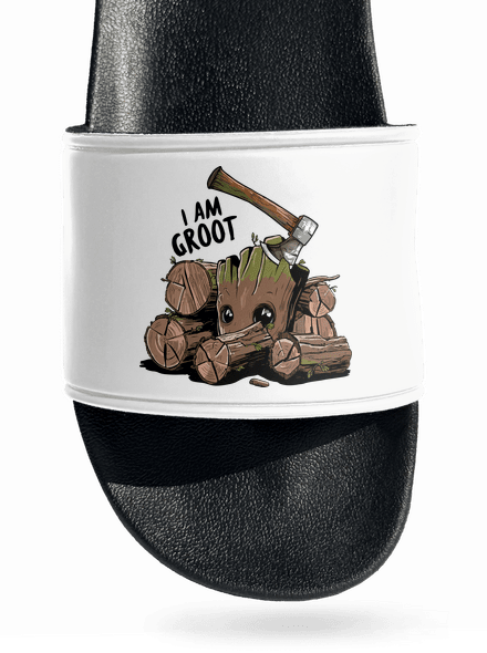 I Am Groot šľapky White