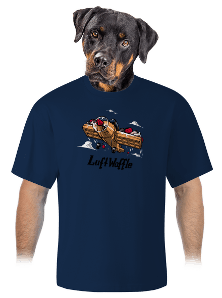 Luftwaffle unisex tričko oversized Midnight Blue