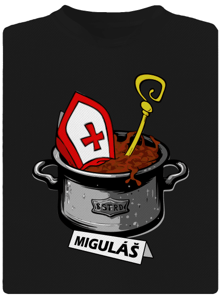 Miguláš pánske športové tričko Black