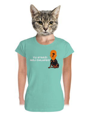 Tu strážim ja dámske tričko prémium Mint Mal