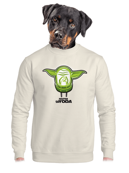 Mistr DiYoda unisex mikina bez kapucne Off White