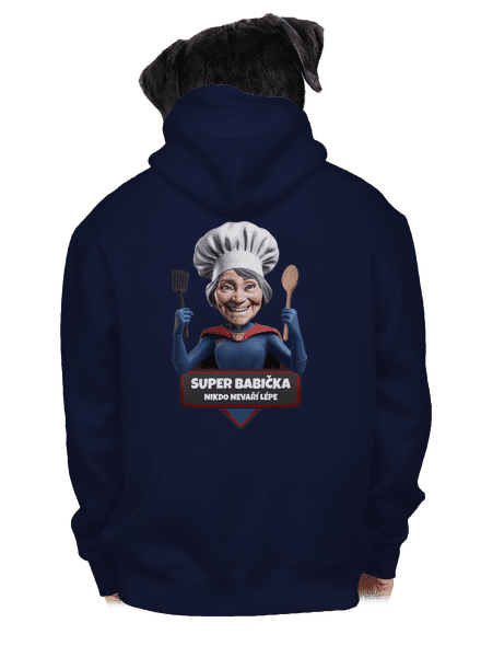 Super babička pánska mikina na zips Navy