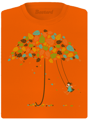 Radosť z jesene dámske športové tričko Neon Orange