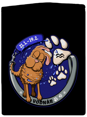 Psí horoskop: Vodnár dámska mikina na zips Black