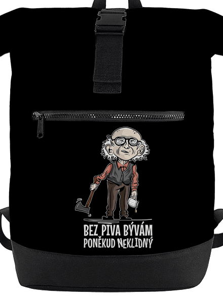 Neklidný bez piva batoh Black
