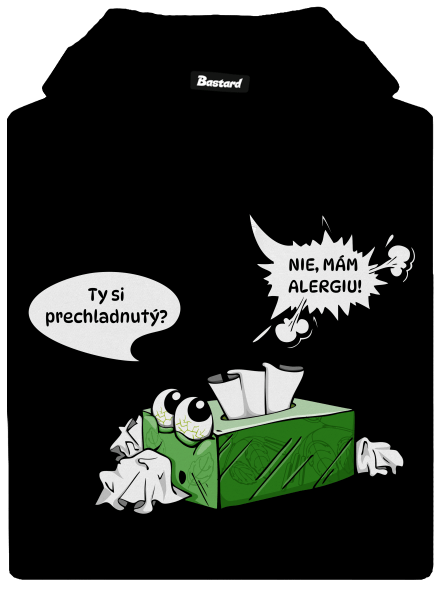 Mám alergiu pánska mikina klokanka Black