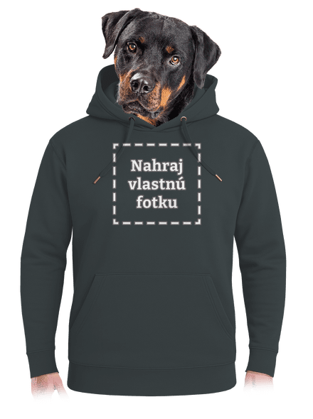 Vlastná potlač unisex mikina premium Charcoal
