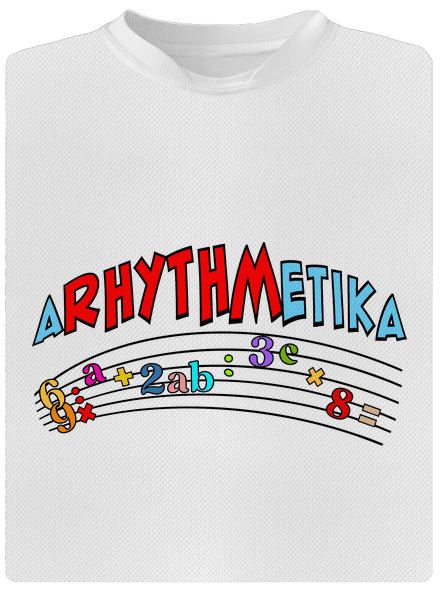 Arhythmetika detské športové tričko White