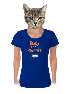 USB pripojenie dámske tričko Royal Blue Mal