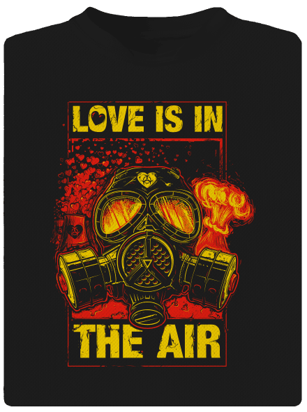 Love is in the Air pánske športové tričko Black