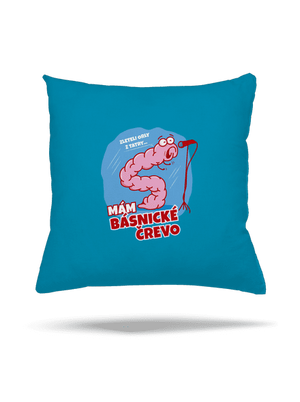Básnické črevo vankúš Blue Turquoise