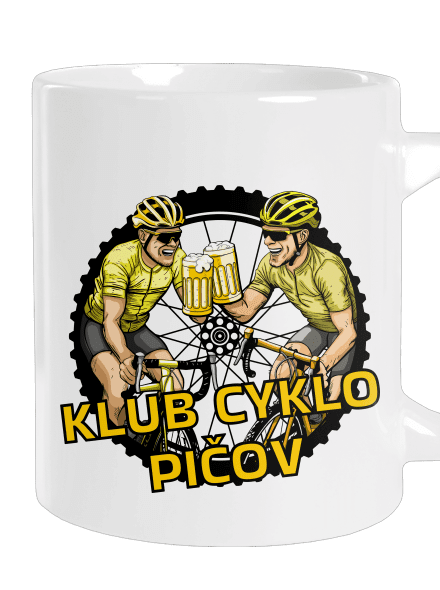 Klub cyklo pičov veľký hrnček White