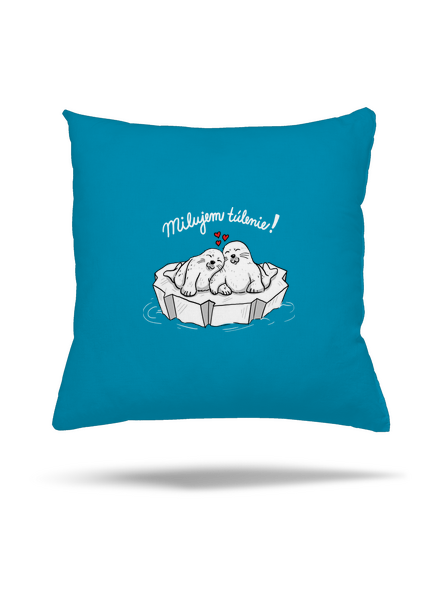 Milujem túlenie vankúš Blue Turquoise