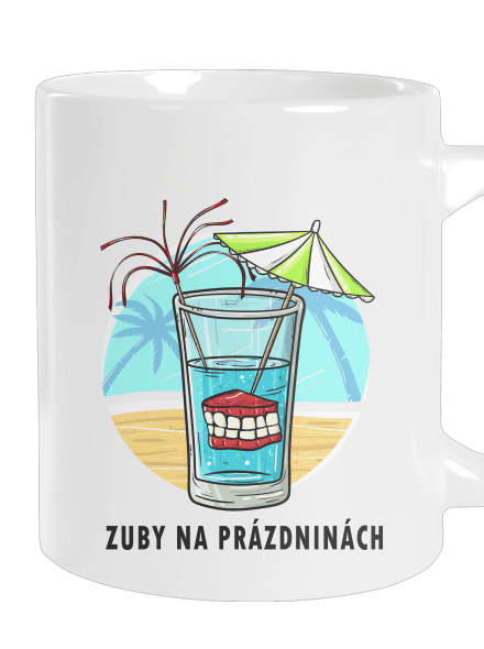 Zuby na prázdninách veľký hrnček White
