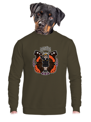 Babička admirál unisex mikina bez kapucne Urban Khaki