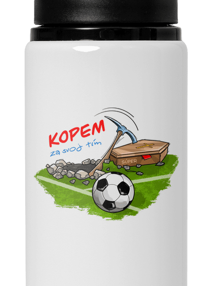 Kopem za svoj tím flaša na vodu White