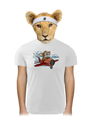 Tryskomyš detské športové tričko White