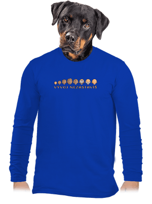 Vývoj nezastavíš pánske dlhý rukáv Royal Blue